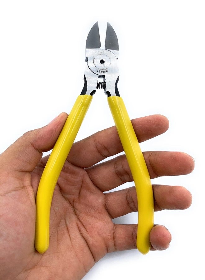 أون قاطعة أسلاك بلاستيكية من Aone بطول 150 مم، مقاس 6 بوصات، متعددة الاستخدامات لقص الأسلاك والبلاستيك، وصنع المجوهرات وإصلاحها، وصناعة الساعات، والتطريز بالخرز، وصنع النماذج، والحرف اليدوية (قد يختلف لون المقبض المطاطي). - Image 2